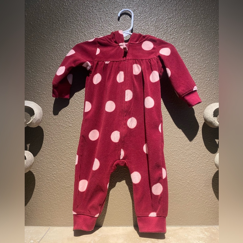 Carter's 6M Red and Pink Polka Dot Romper 🍼